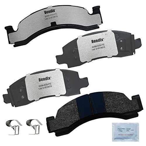 Bendix Fleet Metlok MKD149FM Semi-Metallic Brake Pads for Select Models Blue Bird TC1000,C30,Pickup,C35,C3500HD,G30,Van,K30,P30,R30,R3500,V30,V3500,Dodge D400,D450,W200,W250,W300,W350,GMC C35,C3500 - Image 1
