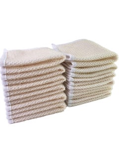 PPHAO BASIC PPHAO  Soft Weave Washcloth for Face  Face Washcloths  Exfoliating Washcloths for Dead Skin  Washcloth Scrubber for Body  Towel  Double Sided Design  12 Pack 
