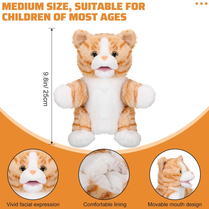 Liliful 6 Pieces Animal Hand Puppets Kids Hand Puppets with Working Mouth Animal Toddler Plush Toy for Show Theater Birthday Easter Basket Stuffers - Image 2