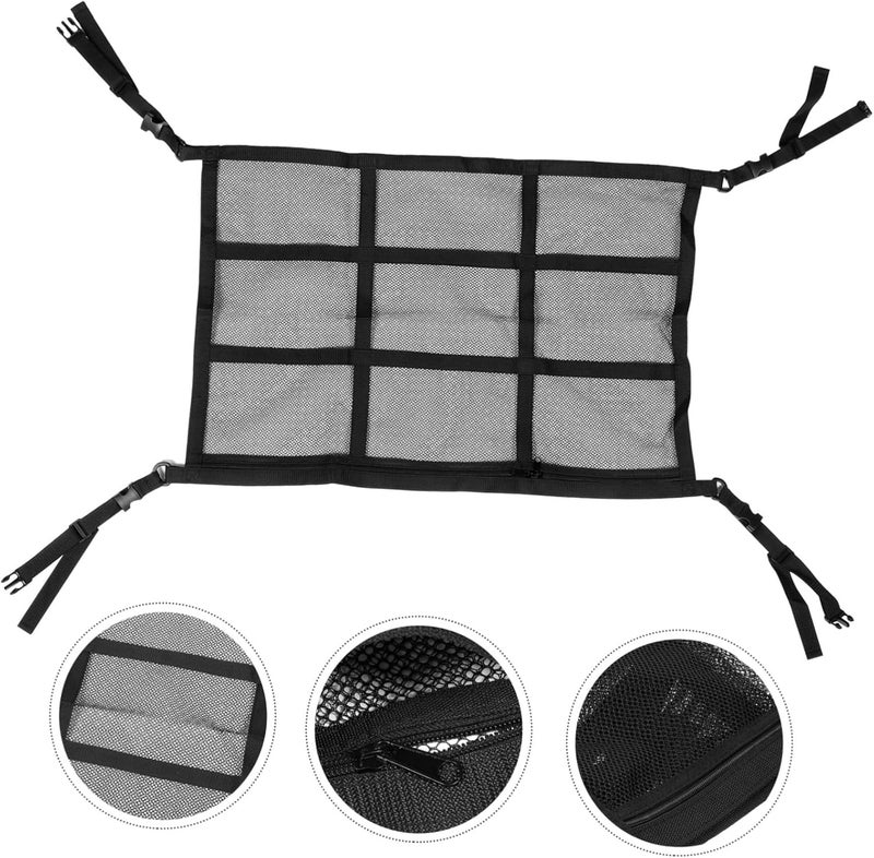 9grids Truck Net Organizer Car Ceiling Storage Bag Trunk Storage Net Car Roof Bag Interior Accessories - Image 4