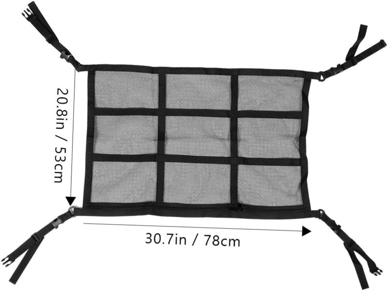 9grids Truck Net Organizer Car Ceiling Storage Bag Trunk Storage Net Car Roof Bag Interior Accessories - Image 2