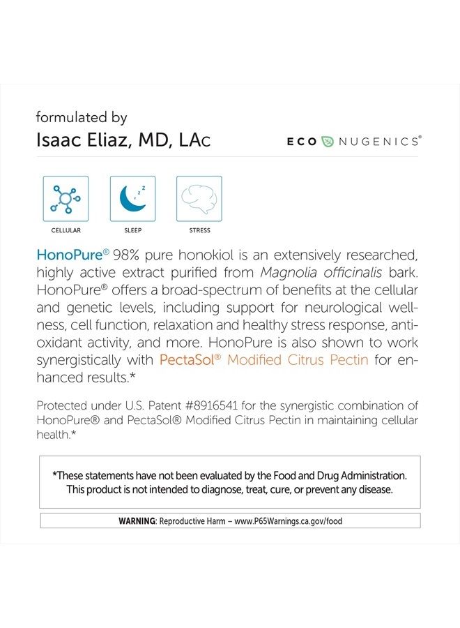 EcoNugenics HonoPure Magnolia Bark Extract - 98% Pure Honokiol for Cellular Health, Antioxidant & Nootropic Cognitive Support, Promotes Healthy Mood & Restful Sleep (120 Capsules) - Image 3
