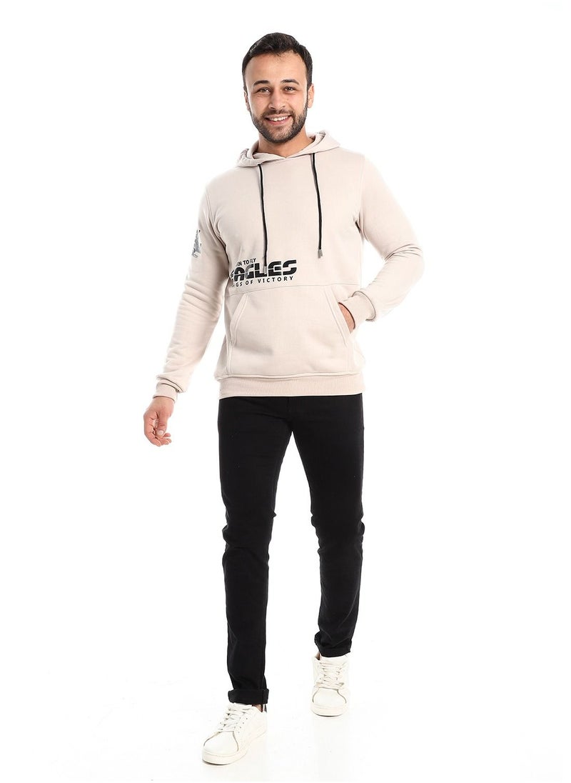 Caesar - Mens Printed Eagle Hoodie With Front Pockets - Image 1