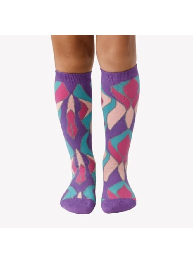 Glitters Funky 3D High Socks for Kids & Teens – Colorful Knee-High Novelty Socks with Plush 3D Elements | Fun Cartoon, Sweets & Racing Fish Designs | Free Size, 2-Pair Set - Image 3