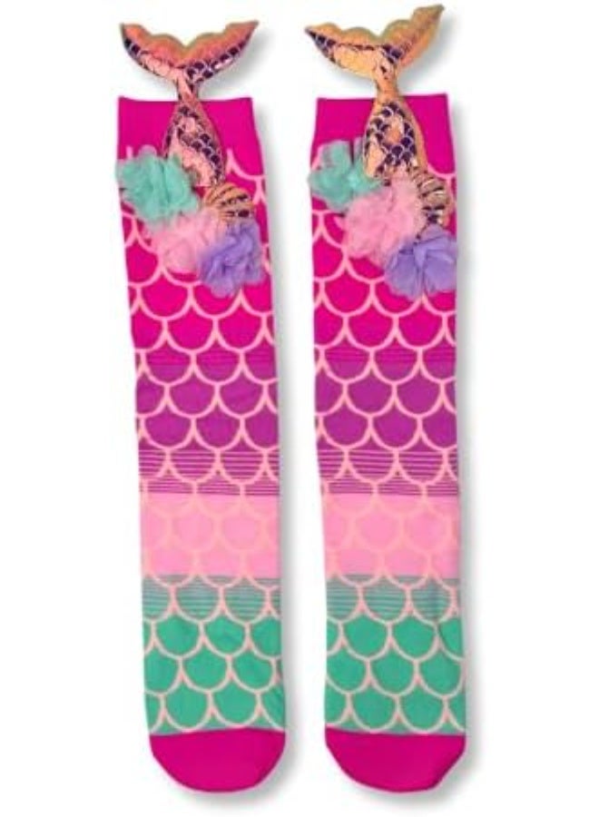 Glitters Funky 3D High Socks for Kids & Teens – Colorful Knee-High Novelty Socks with Plush 3D Elements | Fun Cartoon, Sweets & Racing Fish Designs | Free Size, 2-Pair Set - Image 5