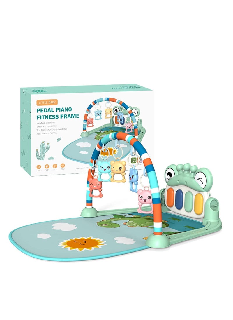 YelaJoy Baby Play Mat Baby Gym, Play Piano Baby Activity Gym Mat, Lay & Play 3 in 1 Fitness Music and Lights Fun Piano for 0-36 Months Newborn Baby  - Image 1