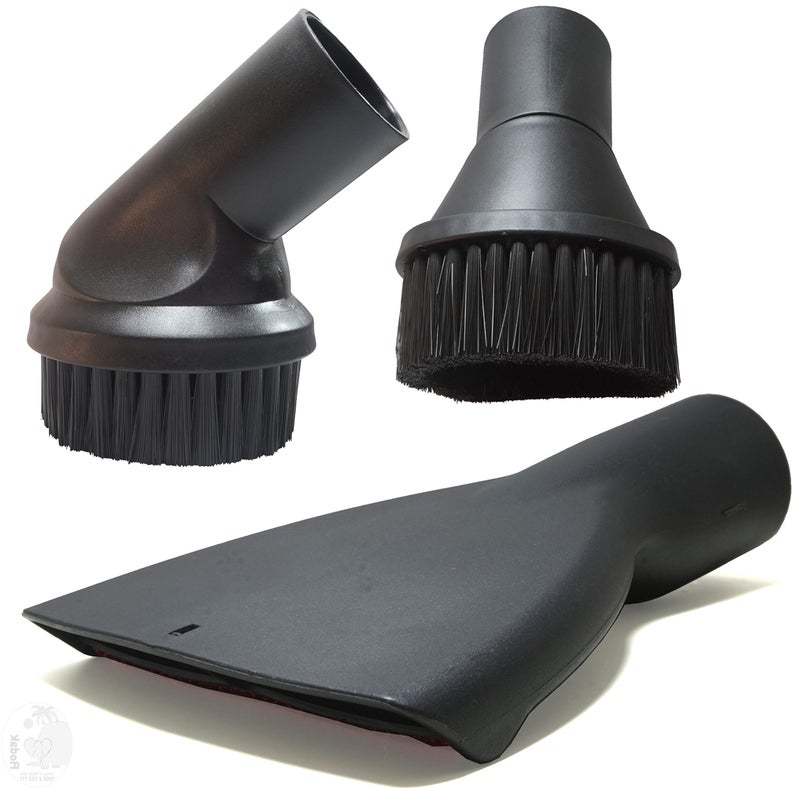 Rodak 32 mm Basic Vacuum Cleaner Accessory Kit, 1 Round Brush, 1 Rotatable Brush and 1 Mattress Nozzle - Image 1