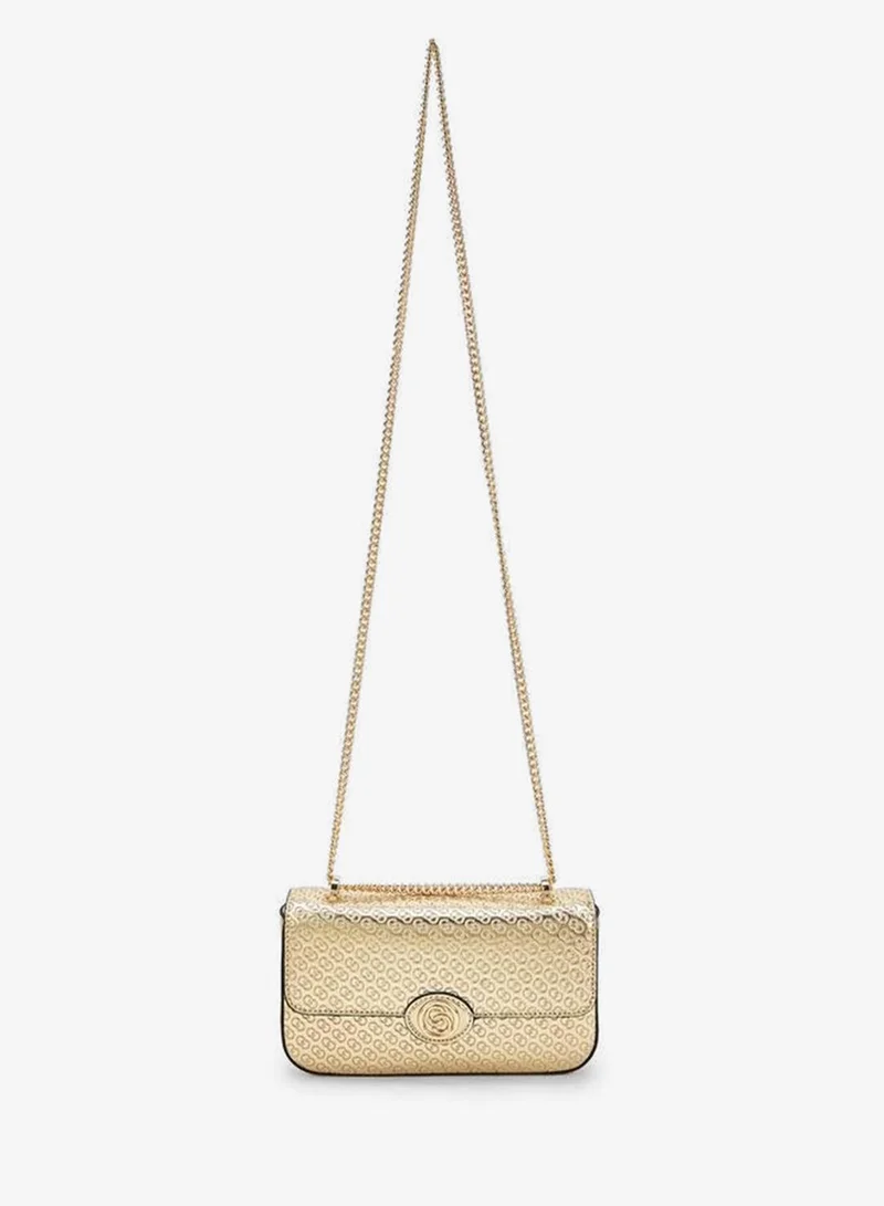 Celeste Monogram Embossed Crossbody Bag With Chain Strap Ramadan Collections