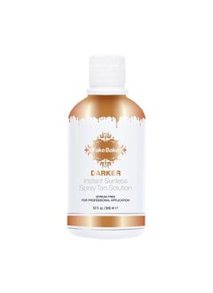 Darker Spray Tan Solution Sunless Self Tanner for Professional Airbrush Machine Long-Lasting Face & Body Glow Bronzing Self Tanning for Women & Men - 32 fl Oz