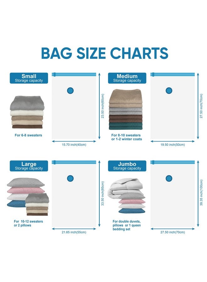 MattEasy MattEasy Space Saver Vacuum Storage Bags, 6 Pack Large Space Saver Bags with Pump, Storage Vacuum Sealed Bags for Clothes, Comforters, Blankets, Bedding (Large) - Image 4