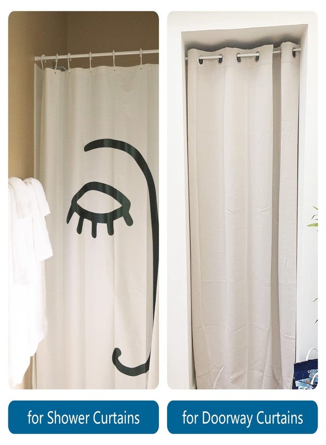 TYRON TYRON TYRON 2Pcs Spring Tension Curtain Rods for Windows 28 to 48 Inch, Black Adjustable Extendable Small Tension Rod No Drill, Room Divider Doorway Curtain Tension Rod - Image 5