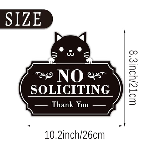 LUHIMO No Soliciting Sign for Front Door，Funny No Soliciting Sticker for House, Home and Business，Self-Adhesive Vinyl No Solicitation Signs for Front Door, Apartments, and Office - Image 2