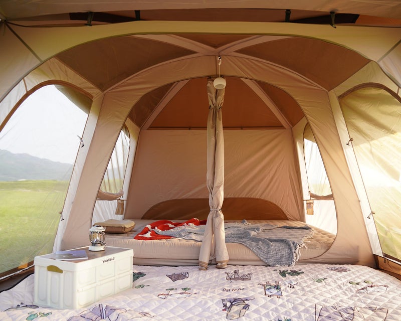 Vidalido 8-10 Person Camping Tent with 3 Door 2 Room Large Family Cabin Tents, Double Layer Waterproof Portable Glamping Tent, Big Tents for Outdoor Picnic Camping Hiking and Family Gathering - Image 3