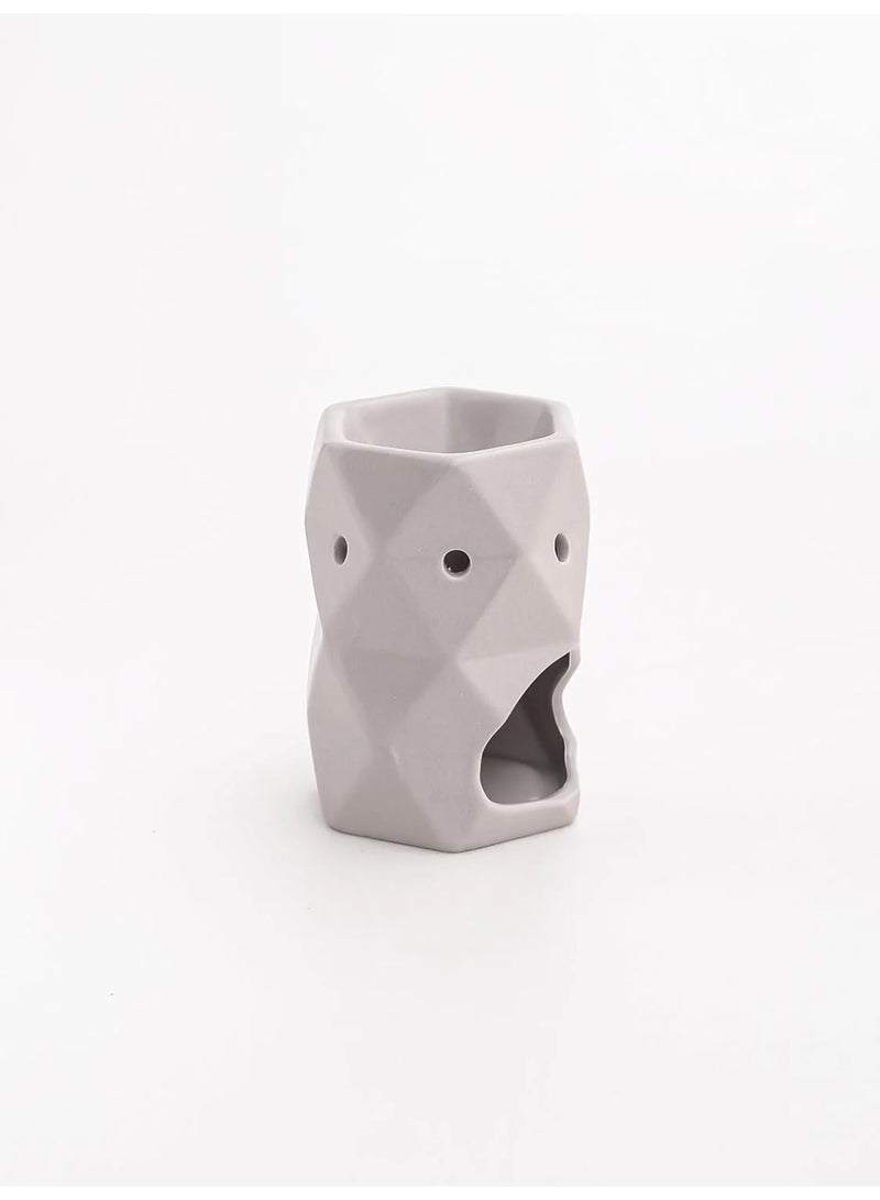 Home auraa Flame Oil Burner Ceramic - Beige Color | Elegant Aromatherapy Diffuser for Essential Oils & Wax Melts | Ideal for Home, office or living space - Image 2