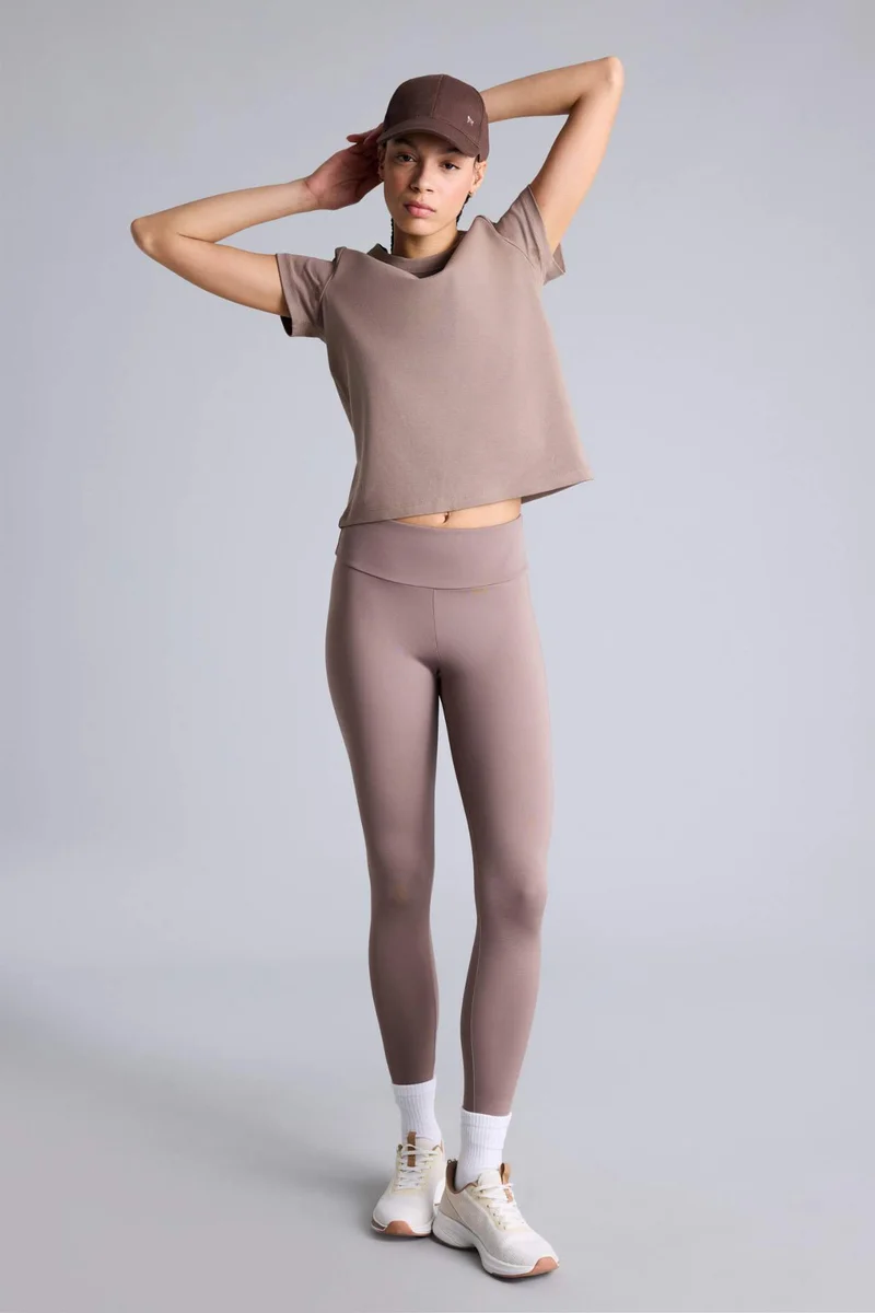 DeFacto Standard Fit Crew Neck Sports Cotton T-Shirt