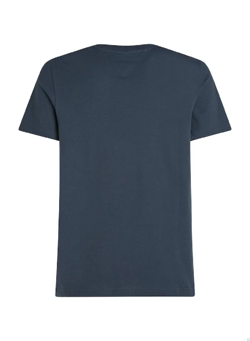 TOMMY HILFIGER Military Denim Slim Short Sleeve T-Shirt for Men | Best Price UAE