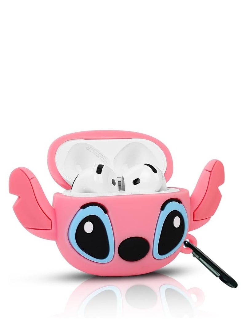 Soft Silicone Shockproof Cover, New 3D Cute Cartoon Creative Fun Case Skin with Keychain Design for AirPods Pro