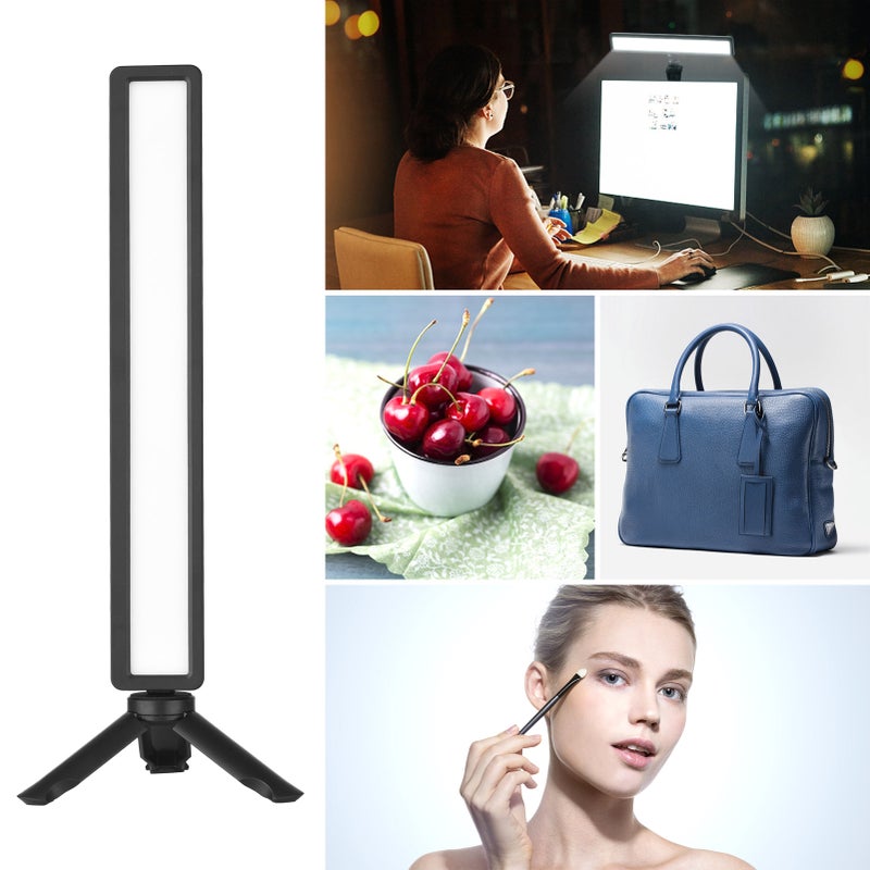Computer Laptop Monitor Light Bar Video Conference Lighting Screen Lamp Fill-in Lamps USB Powered 3 Color Temperature Dimmable with Mini Tripod Screen Clamp for Video Conferences Remote - Image 5