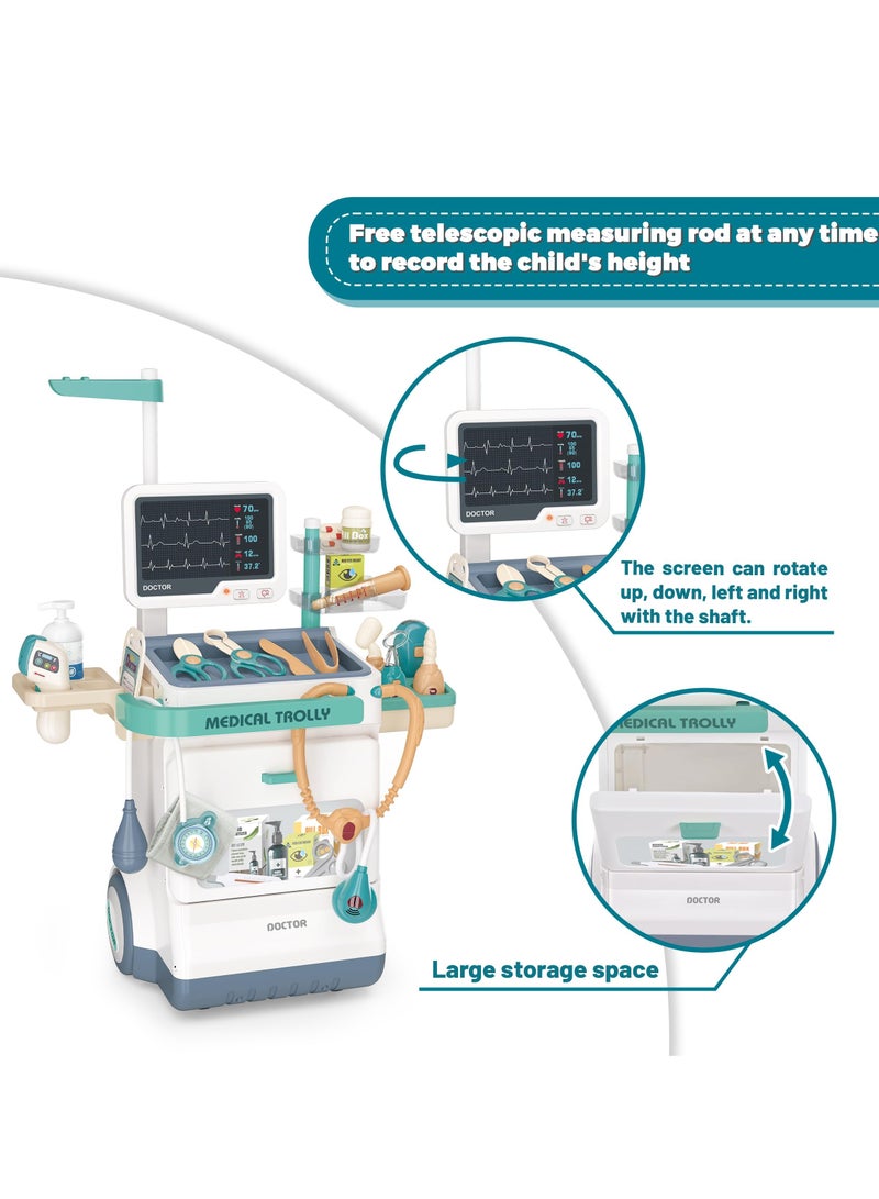 XiuWoo Kids' Doctor Kit, 26-Piece Pretend Medical Station Toy Set with Play Stethoscope and Instruments, Ideal Role Play Gift for Toddlers and Young Children - Image 4
