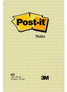 Post It 3M Note Paper 102 x 152 mm Canary Yellow 100 Sheets (662)  - Image 1