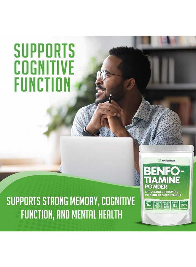XPRS Nutra مسحوق بنفوتيامين (ثيامين) قابل للذوبان في الدهون مكمل ثيامين لقلب سعيد مضاد أكسدة قوي بنفوتيامين من أجل الإدراك صديق للنباتيين مسحوق بنفوتيامين - Image 4