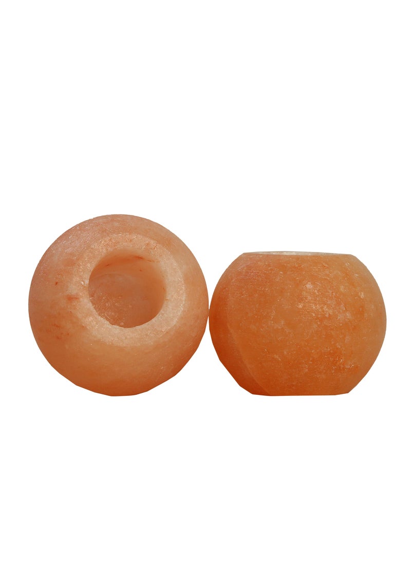 Geohoney - Himalayan Salt Candle Holder Round Shape - Image 2