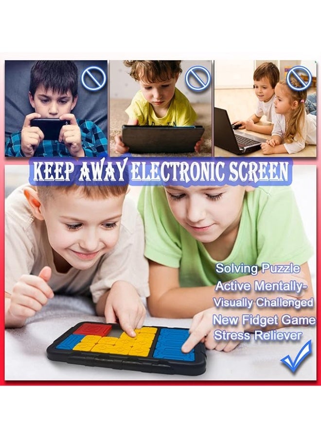 Puzzle Game for Kids Brain Teasers Puzzle Toy Tangram Jigsaw Intelligence Unblock 500+ Leveled Up Super Slide Game for All Age Gifts for 3-15 Old Kids Toys - Image 3