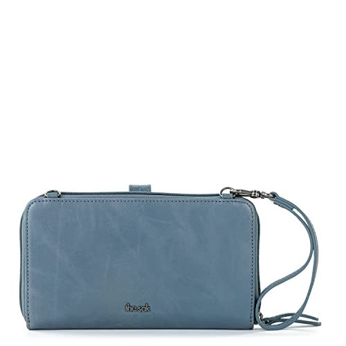 The Sak Iris Smartphone Crossbody Purse - Women's Cellphone Bag & Wallet For Everyday - Convertible Wristlet With Zipper in Maritime Wave Embossed/Leather - Image 4
