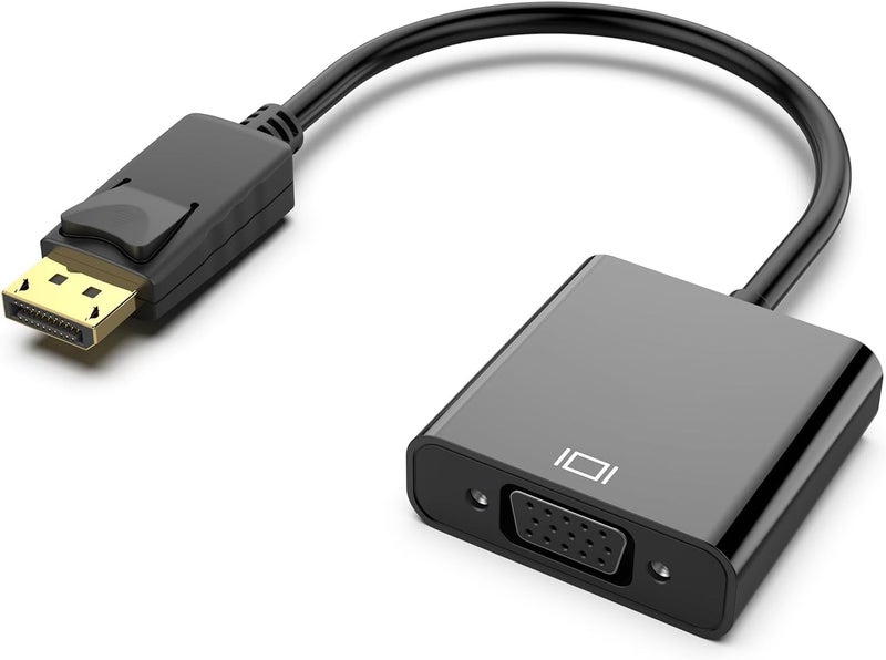 Tobo DP to VGA Adapter, DisplayPort to VGA Adapter Converter Male to Female Gold Plated Connector 1080p for DELL/HP/Lenovo/Asus/Chromebox - TD-260TC - Image 1