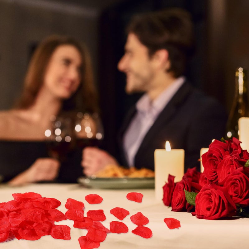 SHINTAYL 1200PCS Rose Petals for Bedroom - Fake Roses Petal Faux Flowers  Artificial Roses Petals for Marry me  Valentines  Proposal  Anniversary  Wedding Love Decorations Romantic Party (Red) - Image 5