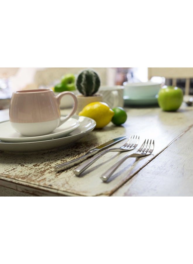Knork Chrome Curve Flatware Set, 20 Piece, Service for 4, Silverware, Gloss Silver - Image 5
