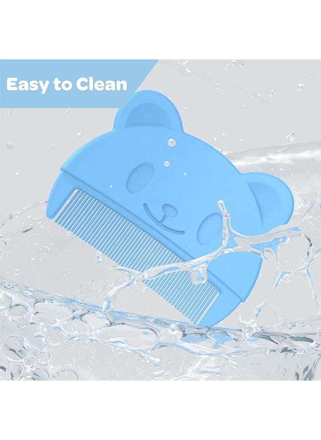 ZVEV 3 Pcs Baby Cradle Cap Comb,Soft No Damage to Scalp Baby Hair Comb,Ergonomic Easy-Clean Baby Comb,Cute Bear-Shaped Baby Cradle Cap Brush,for Newborn Baby Hair Groomingï¼Blue/Green/Pinkï¼ - Image 4