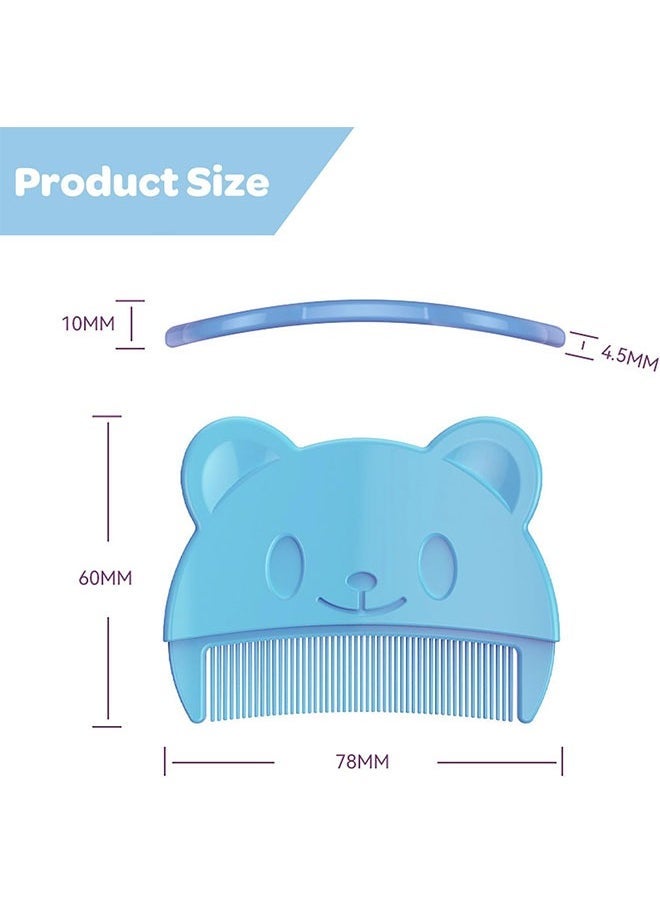 ZVEV 3 Pcs Baby Cradle Cap Comb,Soft No Damage to Scalp Baby Hair Comb,Ergonomic Easy-Clean Baby Comb,Cute Bear-Shaped Baby Cradle Cap Brush,for Newborn Baby Hair Groomingï¼Blue/Green/Pinkï¼ - Image 3