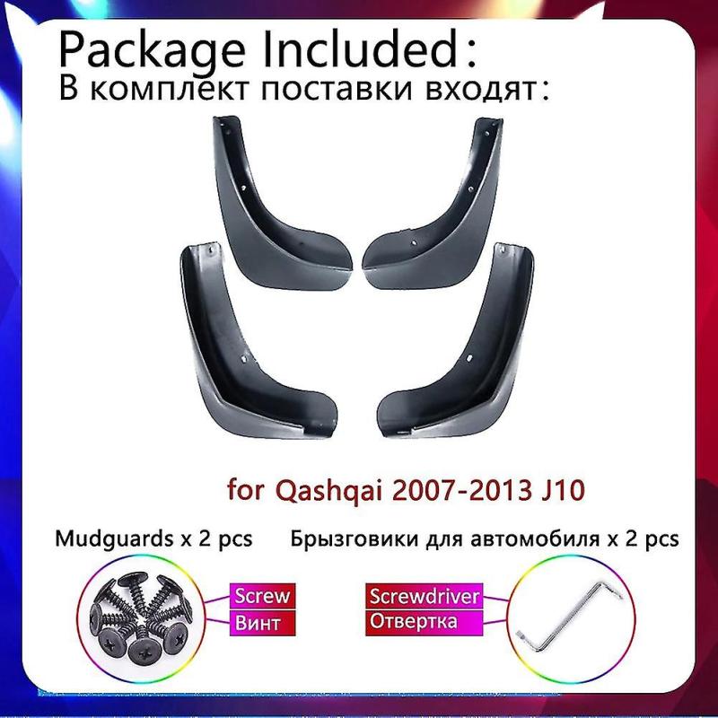 Mud Guard: 4 Black ABS Plastic Flaps - Durable Long Lasting Car Protection for Rainy Days Dirt Roads & Car Care - Image 2