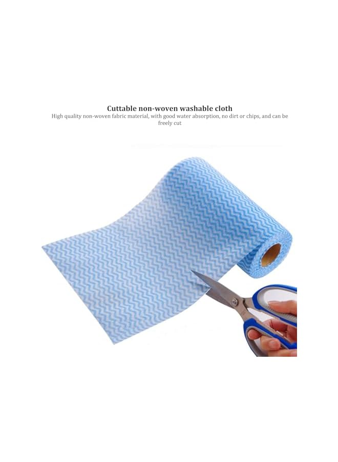 promass Disposable Cleaning Towels, 3 Rolls 150 Sheets Dish Towels and Dish Cleaning Cloths Reusable Towels, Handy Cleaning Wipes, Kitchen Cloth All Purpose Dish Cloths Non Woven Blue Cloths Wash Free - Image 5