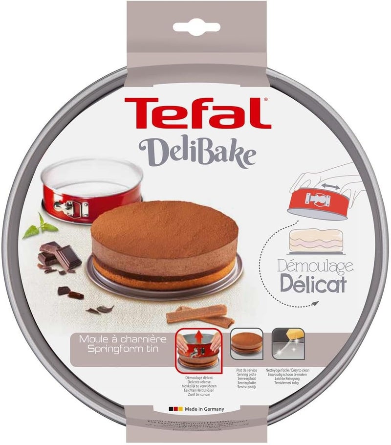 T-fal TEFAL Deli Bake Round Springform 17 cm Baking Pan, Red, Carbon Steel, J1641014 - Image 5