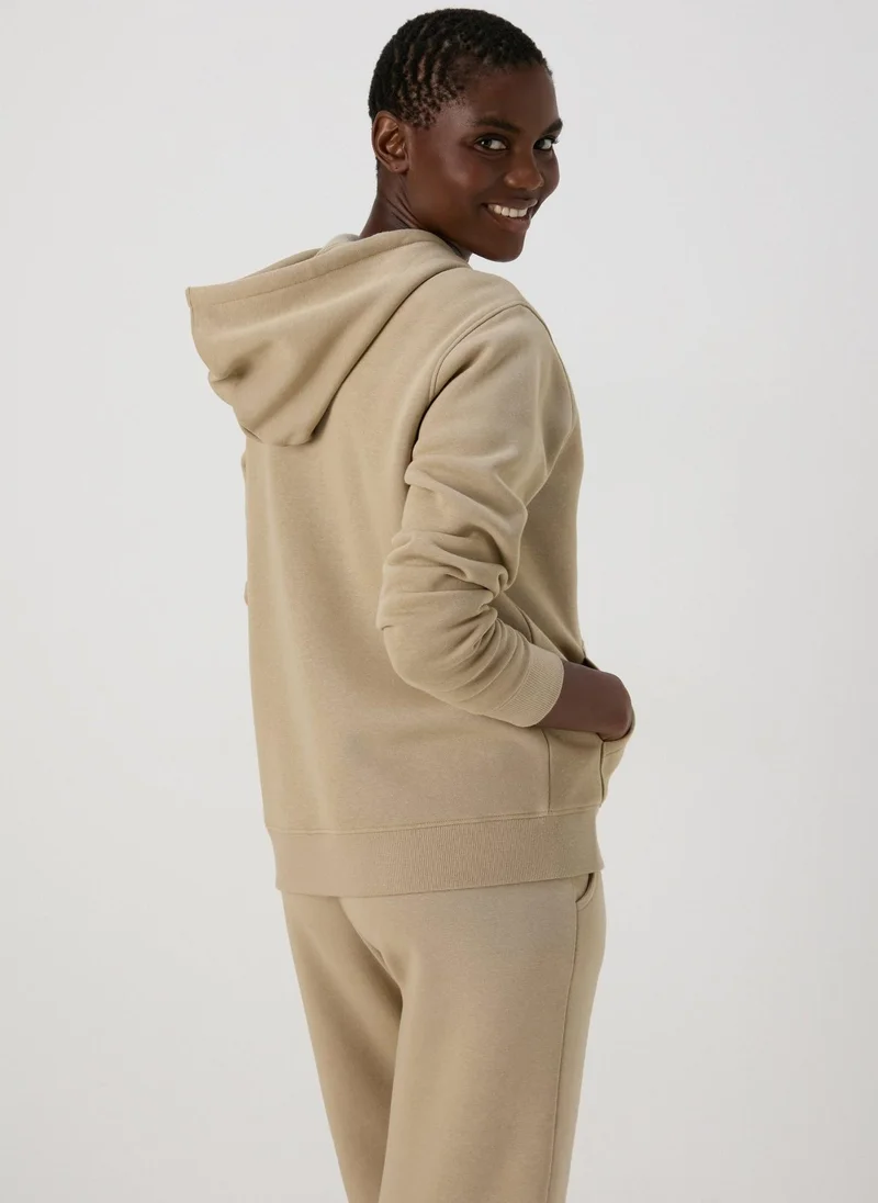 Matalan Beige Zip Up Hoodie