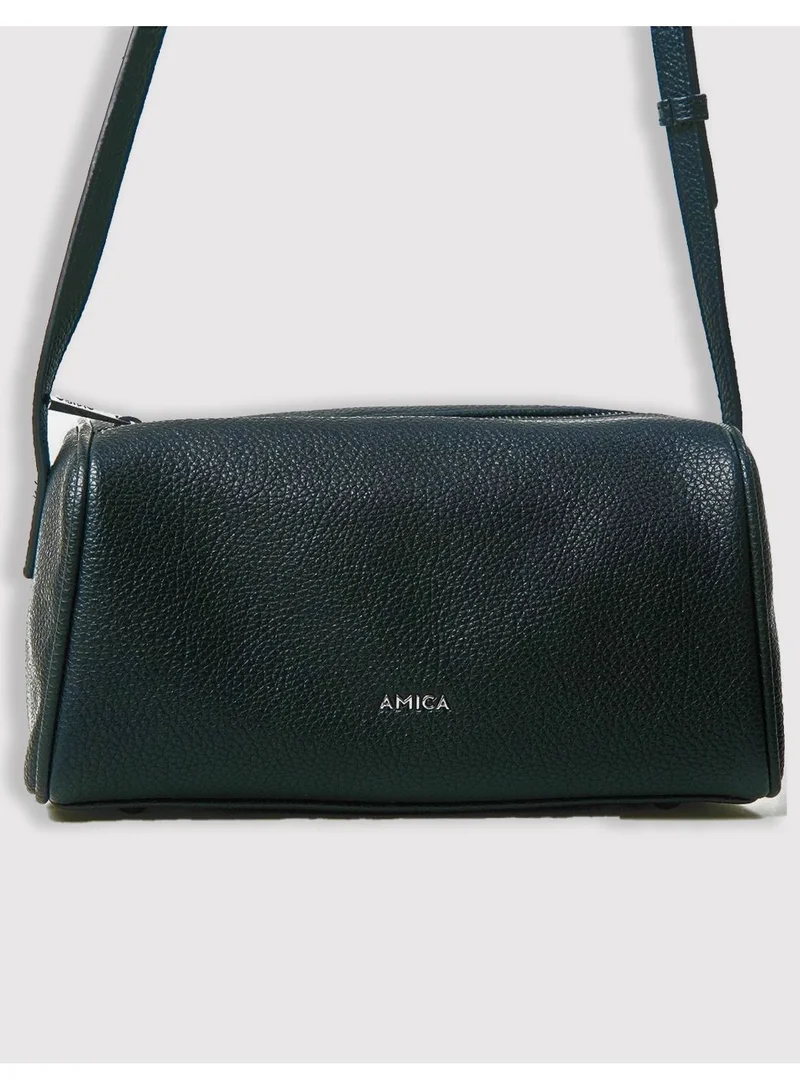 AMICA Veronica Barrel Crossbody Bag for Women - Black
