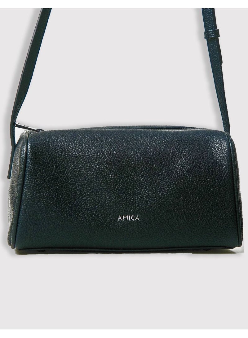 AMICA Veronica Barrel Crossbody Bag for Women - Black - Image 1