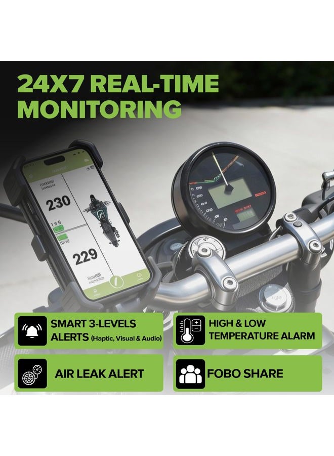 FOBO Bike LITE TPMS - Wireless Tire Pressure Monitoring System with Bluetooth 5.0 | Real-Time Tire Pressure Sensor | Simpler QR Installation on TPMS APP | Compatible with iOS & Android - Image 5