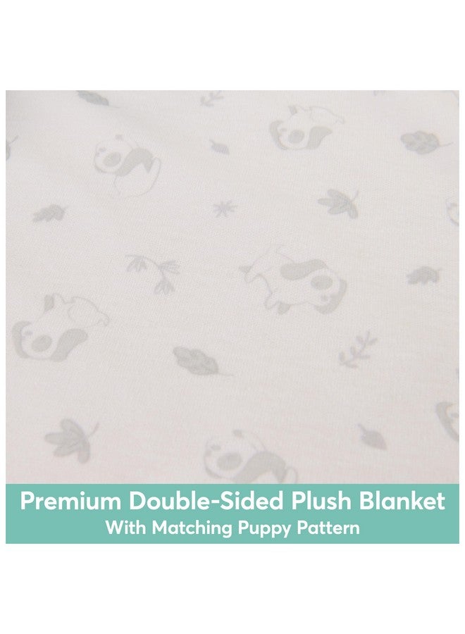 GUND دميّة جوند للأطفال، كلب ناعم مستدام، بطانية محشوة مصنوعة من 100% مواد معاد تدويرها، للأطفال والمواليد الجدد، أزرق/كريم، 10 إنش - Image 4