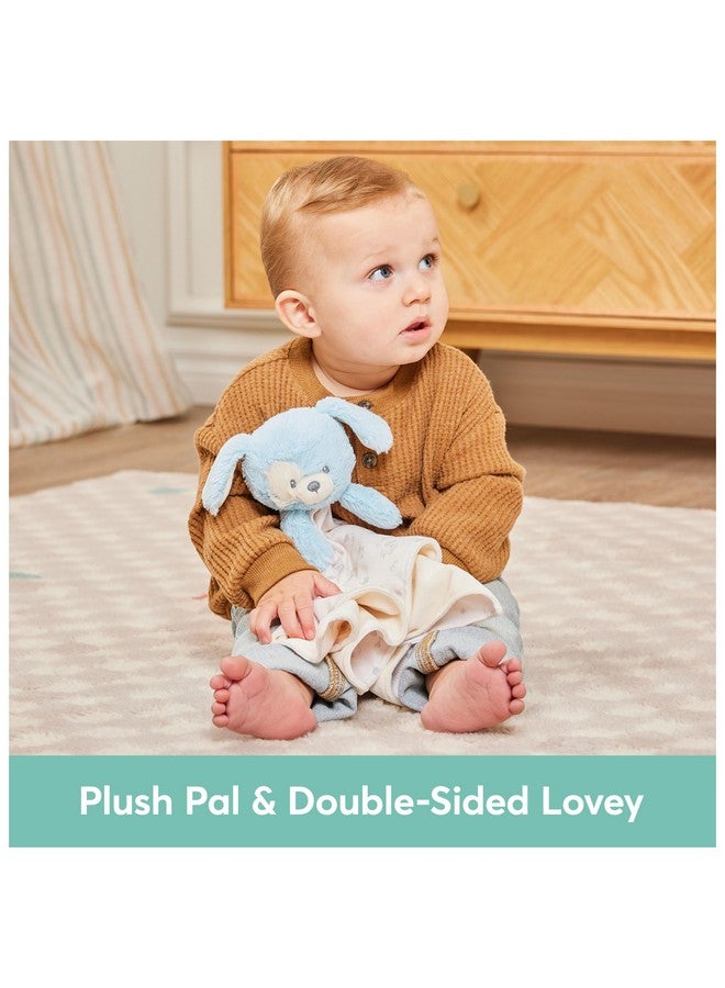 GUND دميّة جوند للأطفال، كلب ناعم مستدام، بطانية محشوة مصنوعة من 100% مواد معاد تدويرها، للأطفال والمواليد الجدد، أزرق/كريم، 10 إنش - Image 2