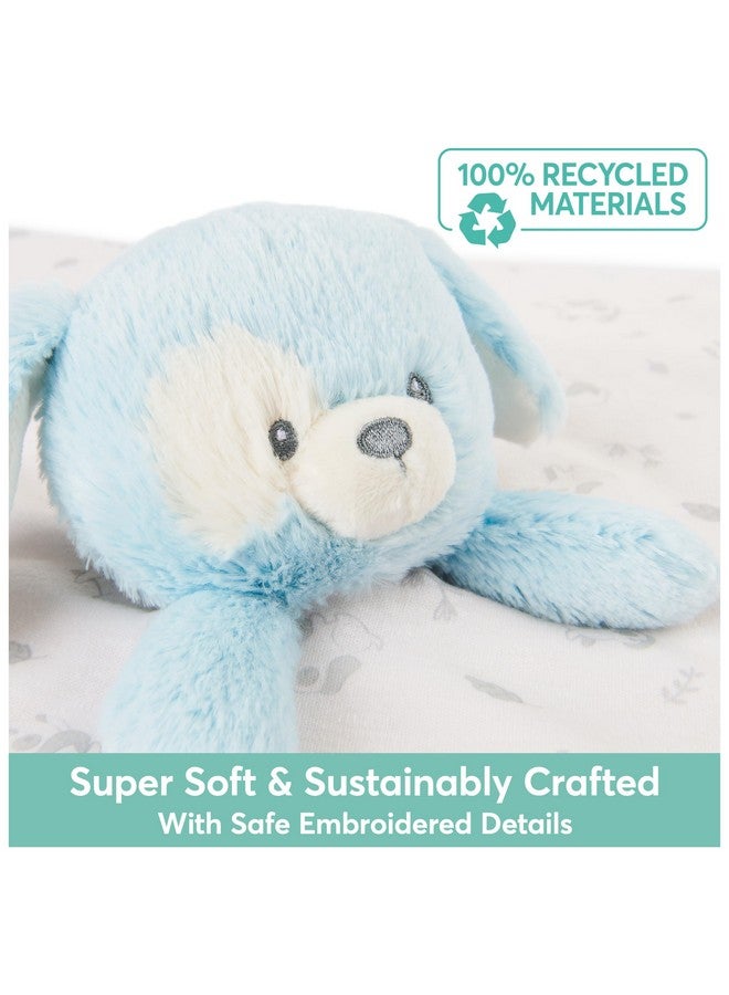 GUND دميّة جوند للأطفال، كلب ناعم مستدام، بطانية محشوة مصنوعة من 100% مواد معاد تدويرها، للأطفال والمواليد الجدد، أزرق/كريم، 10 إنش - Image 3
