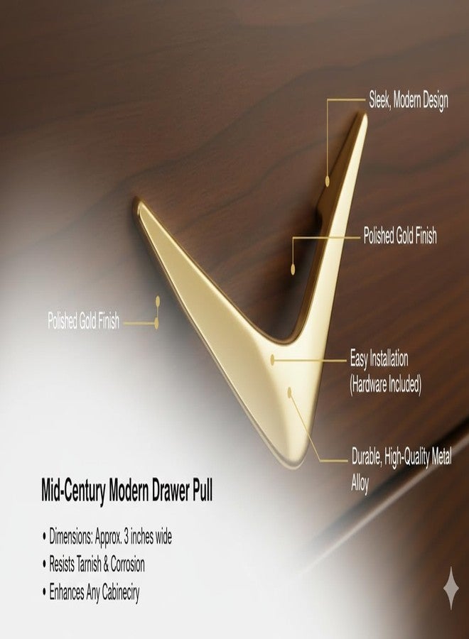 JAGGER JAG413 Metal Drawer Knobs/Handle for Home & Office - Durable and Elegant Stainless Steel Door Knob for Cabinets, Cupboards & Dressers (6, Gold) - Image 3