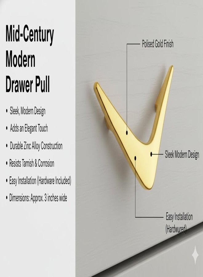 JAGGER JAG413 Metal Drawer Knobs/Handle for Home & Office - Durable and Elegant Stainless Steel Door Knob for Cabinets, Cupboards & Dressers (6, Gold) - Image 4