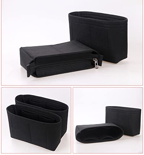 Lckaey Bag Organizer Insert for Classic Flap maxi bag Shaper Purse Insert Premium Handbag Felt Organizer 2009blackXL - Image 3
