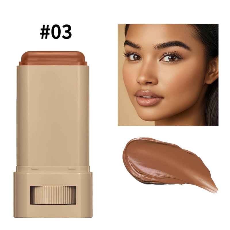 BAISEN DIARY Beauty Balm Serum-Enriched Tinted Moisturizer Stick â€“ Hydrating Lightweight Solid Foundation with Natural Skin Tint Finish, Flawless Sheer to Medium Coverage, Radiant & Dewy Glow, All-Day Wear (3#, 1) - Image 2