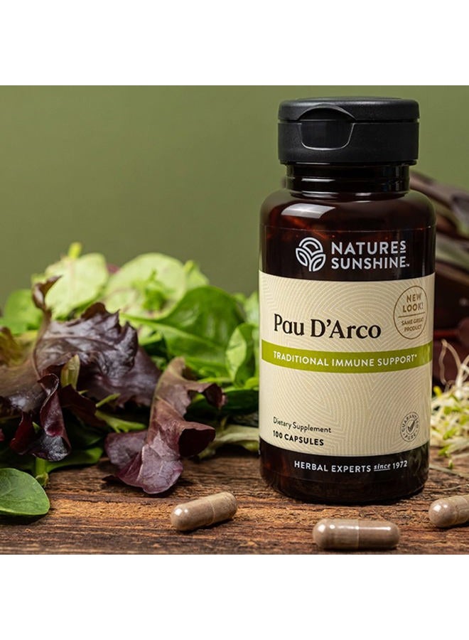 Nature's Sunshine Pau D' Arco, 100 Capsules | Supports the Immune System, Provides Antioxidants, and Assists the Natural Detoxification Process - Image 2