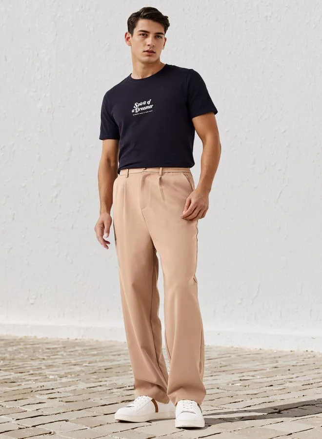 Iconic Iconic Slogan Print Pique T-shirt