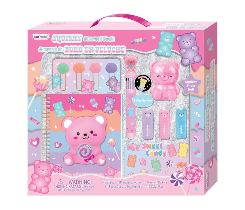 Hot Focus Critters Squishy Journal Book Set